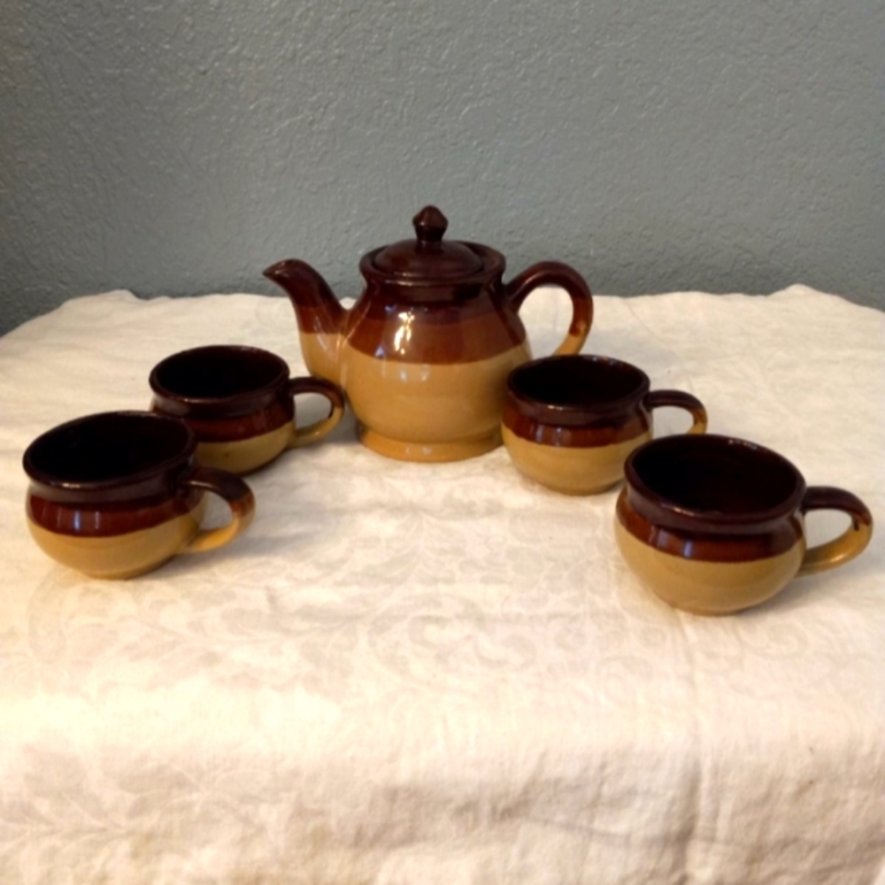Vintage pottery tea set